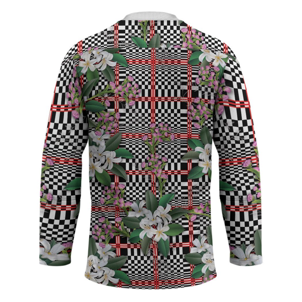 Red Binakol Motifs With Jasminum Sambac Hockey Jersey Mabuhay Philippines Festival DT05 - Polynesian Pride