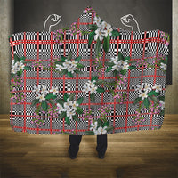 Red Binakol Motifs With Jasminum Sambac Hooded Blanket Mabuhay Philippines Festival DT05 - Polynesian Pride