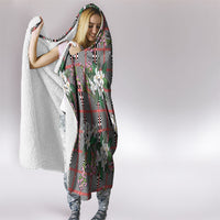 Red Binakol Motifs With Jasminum Sambac Hooded Blanket Mabuhay Philippines Festival DT05 - Polynesian Pride