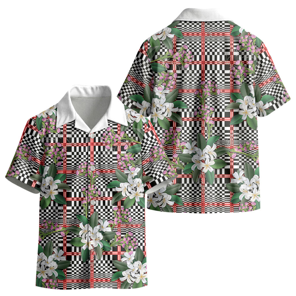 Red Binakol Motifs With Jasminum Sambac Kid Hawaiian Shirt Mabuhay Philippines Festival DT05 - Polynesian Pride