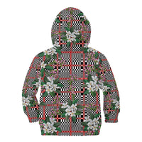 Red Binakol Motifs With Jasminum Sambac Kid Hoodie Mabuhay Philippines Festival DT05 - Polynesian Pride
