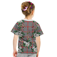 Red Binakol Motifs With Jasminum Sambac Kid T Shirt Mabuhay Philippines Festival DT05 - Polynesian Pride
