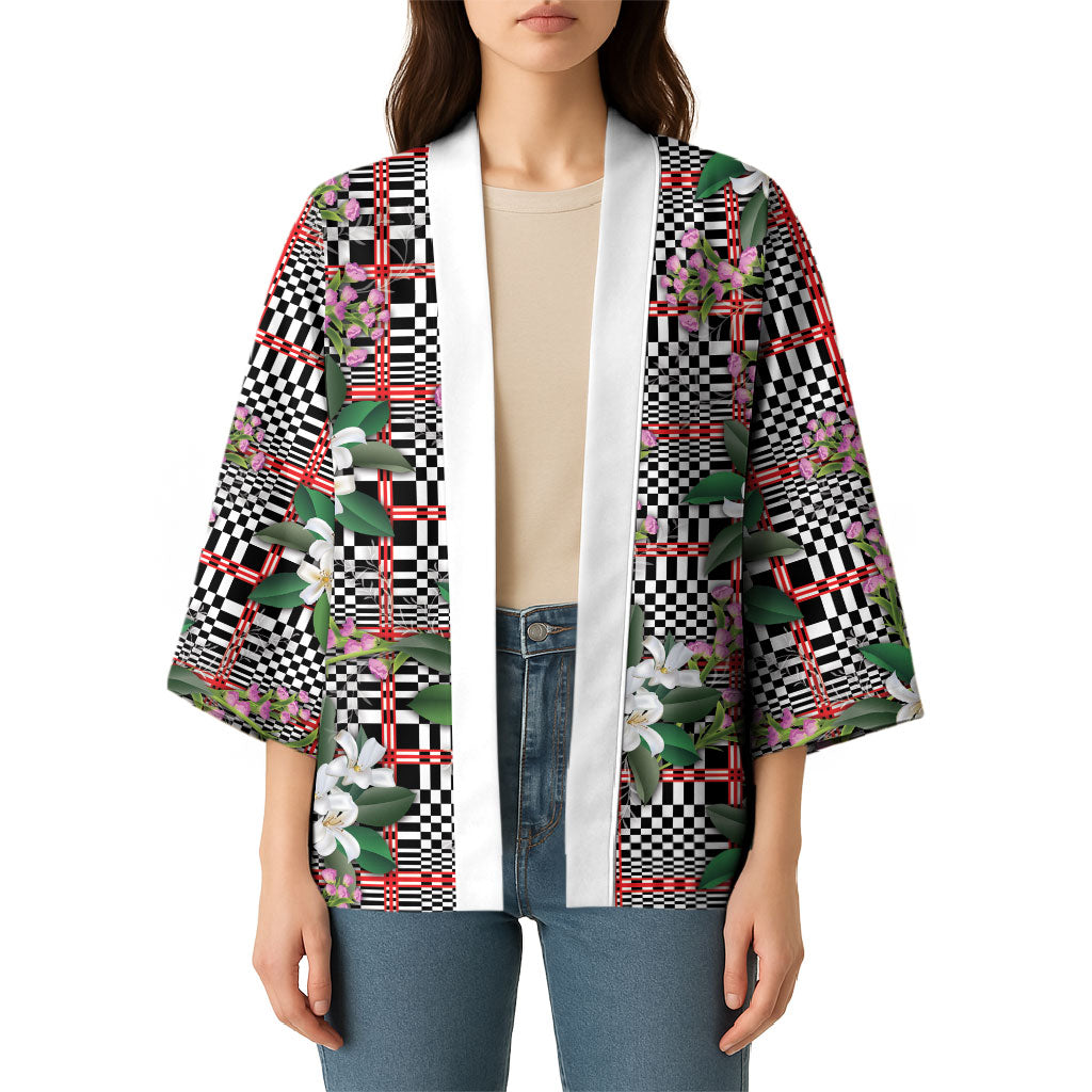 Red Binakol Motifs With Jasminum Sambac Kimono Mabuhay Philippines Festival DT05 - Polynesian Pride