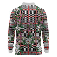 Red Binakol Motifs With Jasminum Sambac Long Sleeve Polo Shirt Mabuhay Philippines Festival DT05 - Polynesian Pride