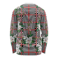 Red Binakol Motifs With Jasminum Sambac Long Sleeve Shirt Mabuhay Philippines Festival DT05 - Polynesian Pride