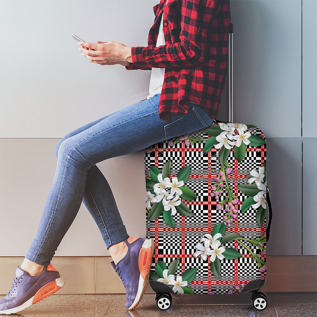 Red Binakol Motifs With Jasminum Sambac Luggage Cover Mabuhay Philippines Festival DT05 - Polynesian Pride