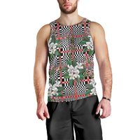 Red Binakol Motifs With Jasminum Sambac Men Tank Top Mabuhay Philippines Festival DT05 - Polynesian Pride