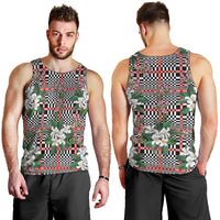 Red Binakol Motifs With Jasminum Sambac Men Tank Top Mabuhay Philippines Festival DT05 - Polynesian Pride