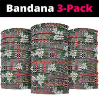 Red Binakol Motifs With Jasminum Sambac Neck Gaiter Mabuhay Philippines Festival DT05 package One Size: 25*50cm Red - Polynesian Pride