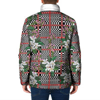 Red Binakol Motifs With Jasminum Sambac Padded Jacket Mabuhay Philippines Festival DT05 - Polynesian Pride