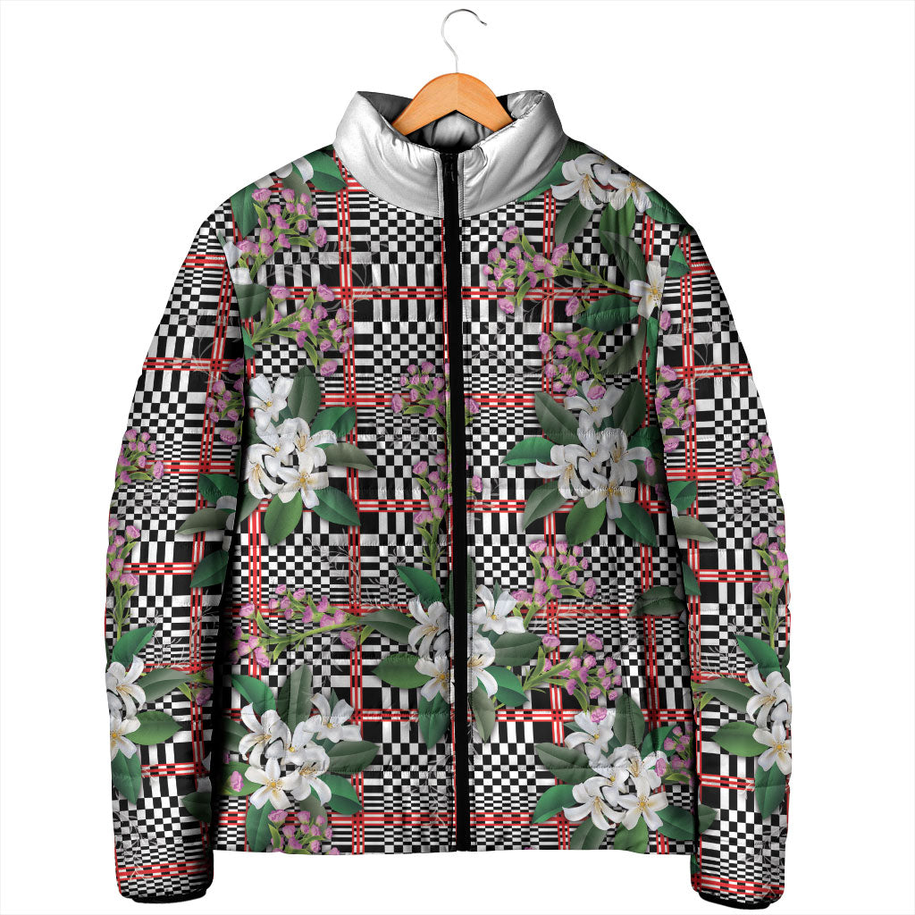 Red Binakol Motifs With Jasminum Sambac Padded Jacket Mabuhay Philippines Festival DT05 - Polynesian Pride
