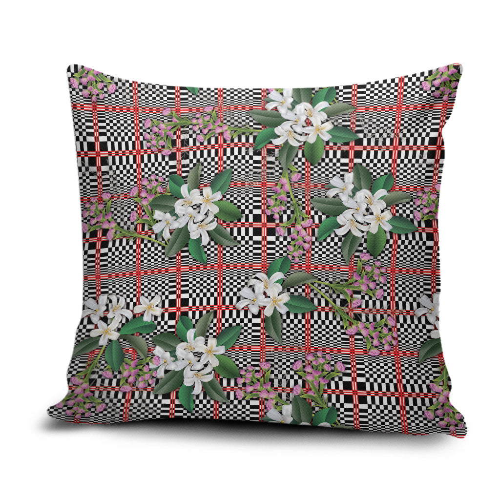 Red Binakol Motifs With Jasminum Sambac Pillow Cover Mabuhay Philippines Festival DT05 Red - Polynesian Pride