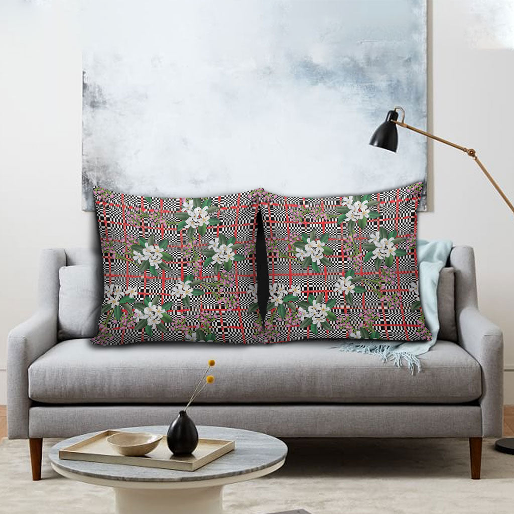 Red Binakol Motifs With Jasminum Sambac Pillow Cover Mabuhay Philippines Festival DT05 - Polynesian Pride