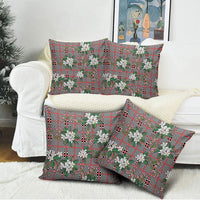 Red Binakol Motifs With Jasminum Sambac Pillow Cover Mabuhay Philippines Festival DT05 - Polynesian Pride