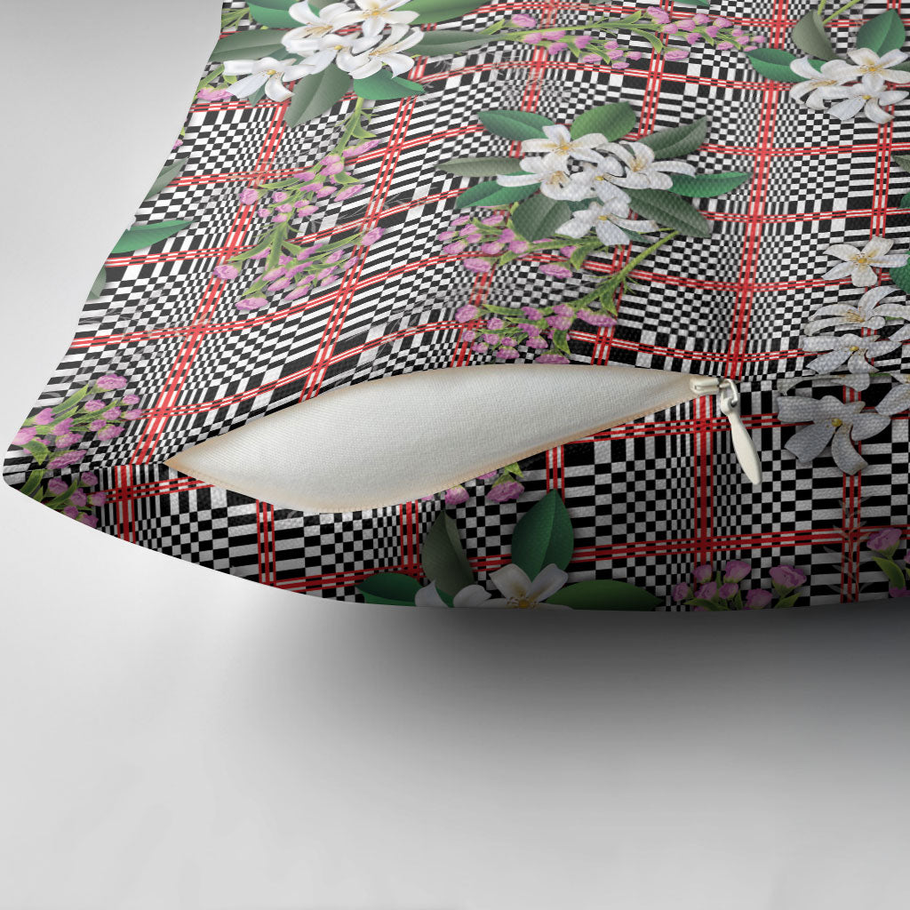 Red Binakol Motifs With Jasminum Sambac Pillow Cover Mabuhay Philippines Festival DT05 - Polynesian Pride