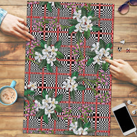 Red Binakol Motifs With Jasminum Sambac Puzzle Mabuhay Philippines Festival DT05 Red - Polynesian Pride