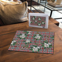 Red Binakol Motifs With Jasminum Sambac Puzzle Mabuhay Philippines Festival DT05 - Polynesian Pride