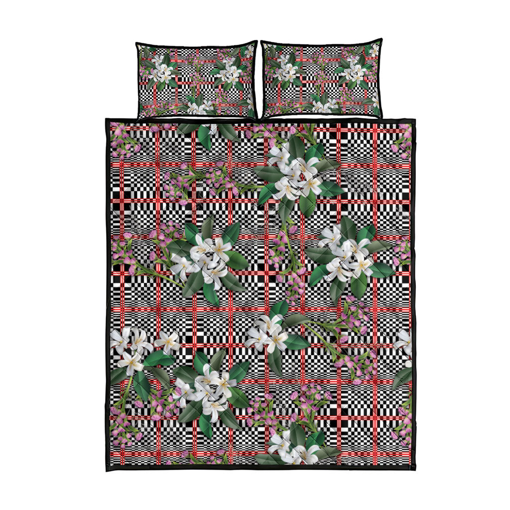 Red Binakol Motifs With Jasminum Sambac Quilt Bed Set Mabuhay Philippines Festival DT05 - Polynesian Pride