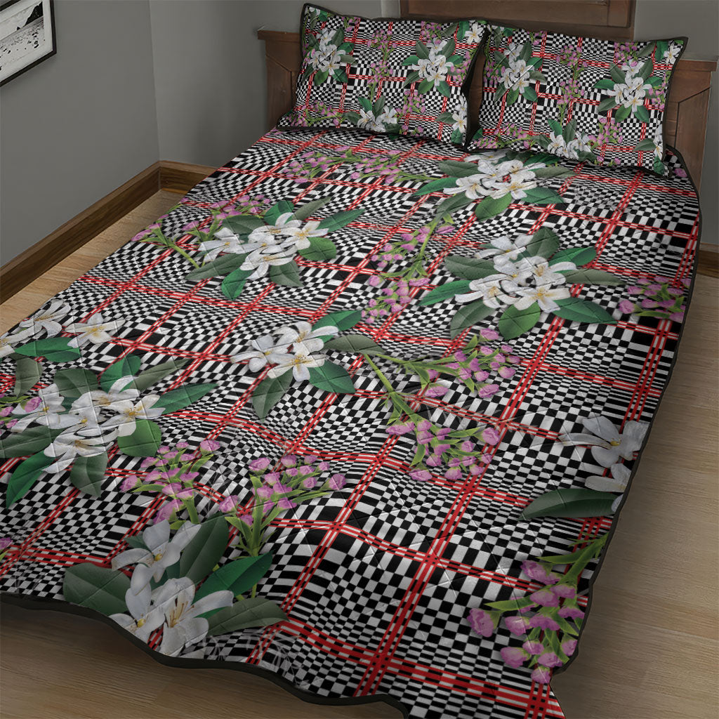 Red Binakol Motifs With Jasminum Sambac Quilt Bed Set Mabuhay Philippines Festival DT05 - Polynesian Pride