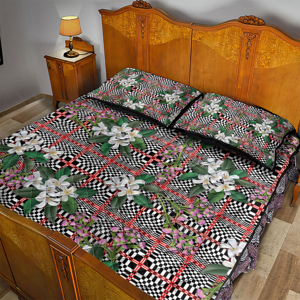Red Binakol Motifs With Jasminum Sambac Quilt Bed Set Mabuhay Philippines Festival DT05 - Polynesian Pride
