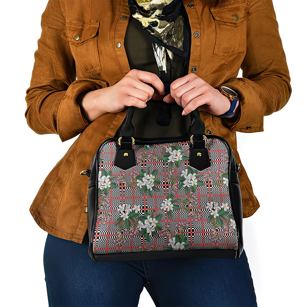 Red Binakol Motifs With Jasminum Sambac Shoulder Handbag Mabuhay Philippines Festival DT05 - Polynesian Pride