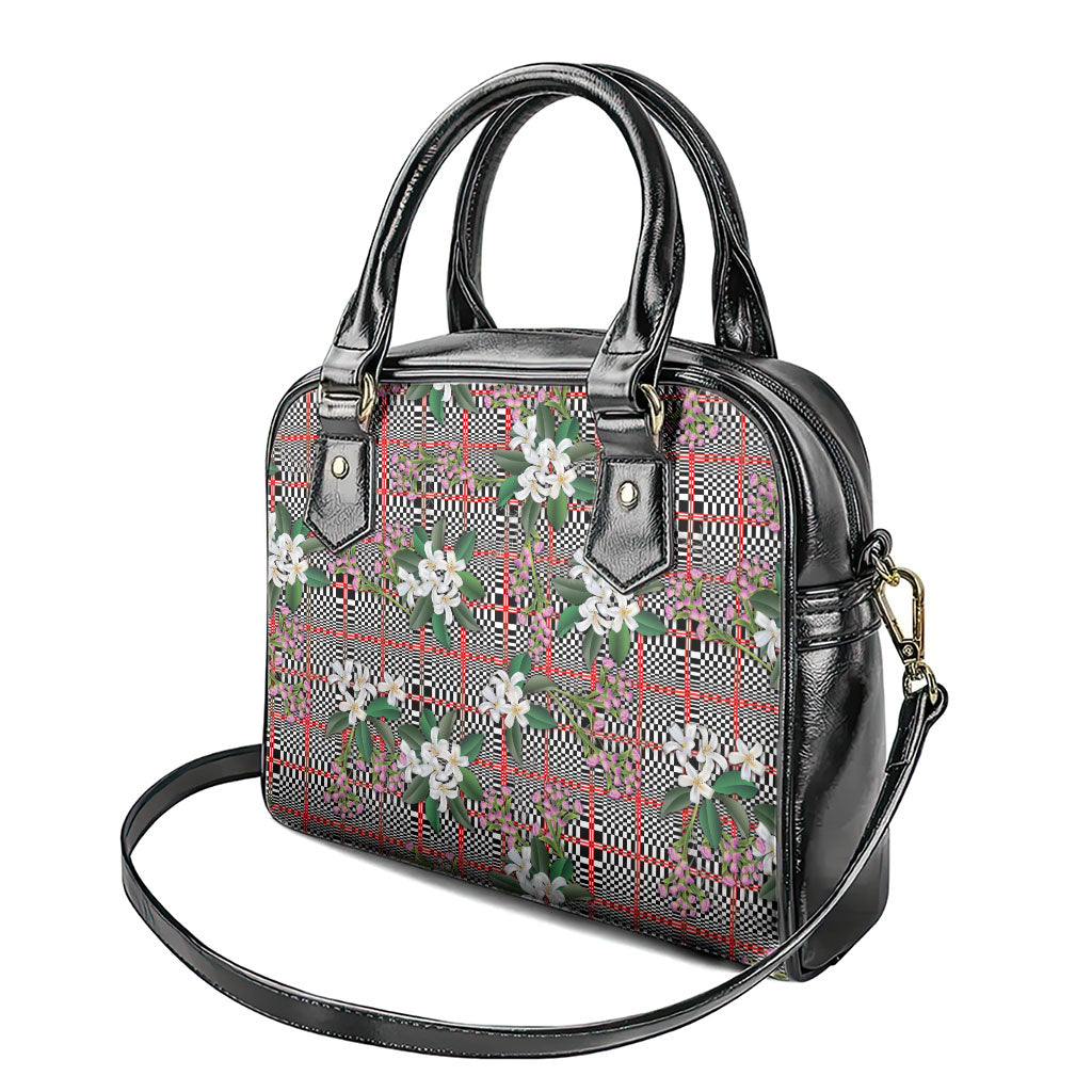 Red Binakol Motifs With Jasminum Sambac Shoulder Handbag Mabuhay Philippines Festival DT05 - Polynesian Pride