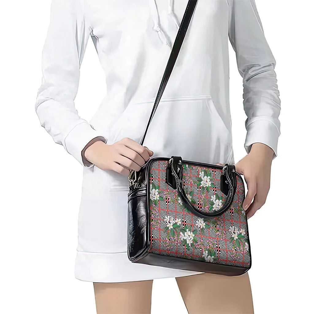 Red Binakol Motifs With Jasminum Sambac Shoulder Handbag Mabuhay Philippines Festival DT05 - Polynesian Pride