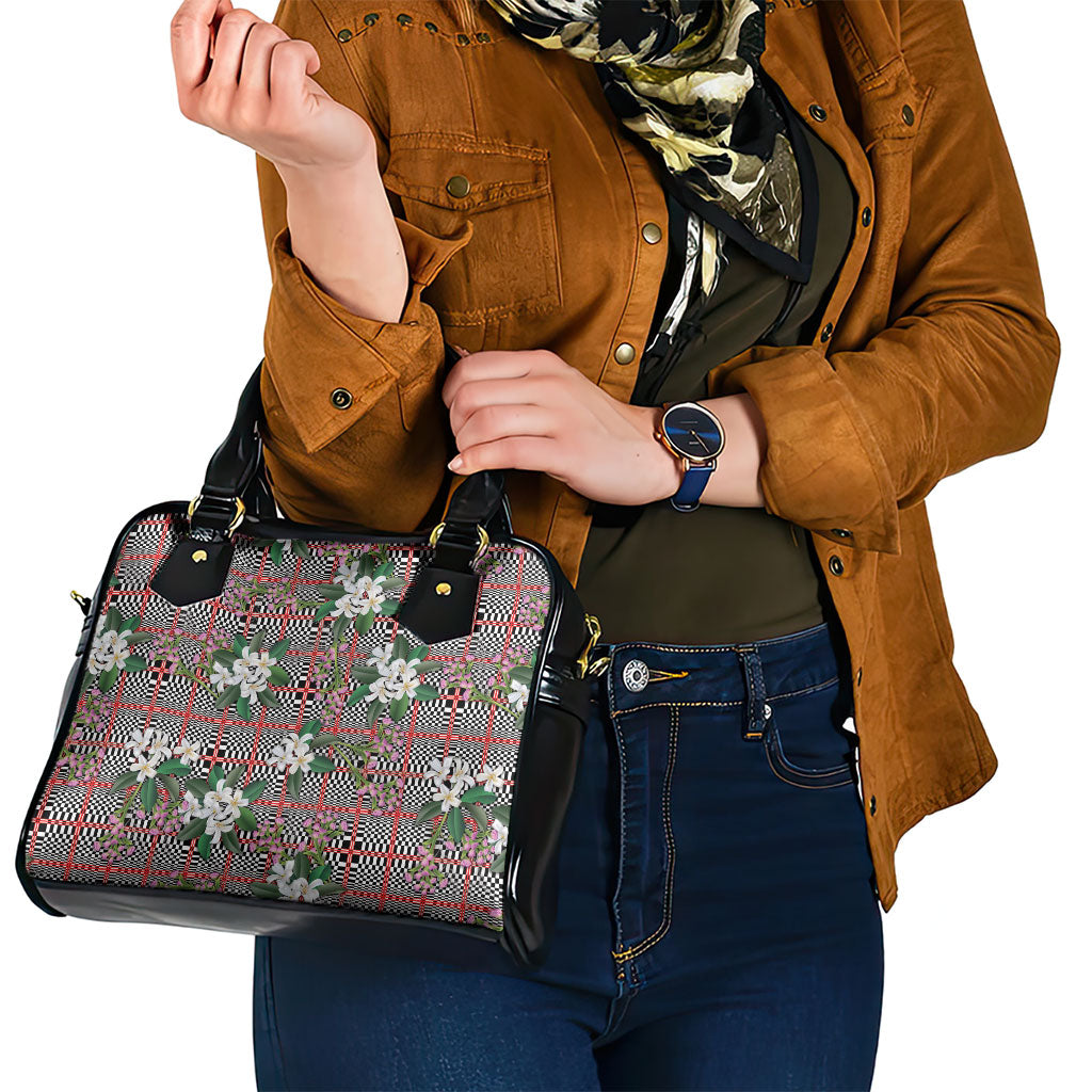 Red Binakol Motifs With Jasminum Sambac Shoulder Handbag Mabuhay Philippines Festival DT05 - Polynesian Pride