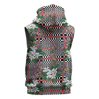 Red Binakol Motifs With Jasminum Sambac Sleeveless Hoodie Mabuhay Philippines Festival DT05 - Polynesian Pride