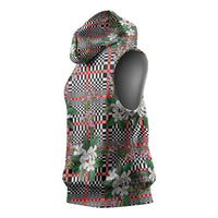 Red Binakol Motifs With Jasminum Sambac Sleeveless Hoodie Mabuhay Philippines Festival DT05 - Polynesian Pride