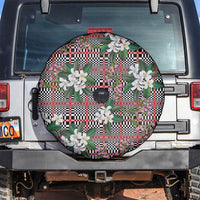 Red Binakol Motifs With Jasminum Sambac Spare Tire Cover Mabuhay Philippines Festival DT05 Red - Polynesian Pride