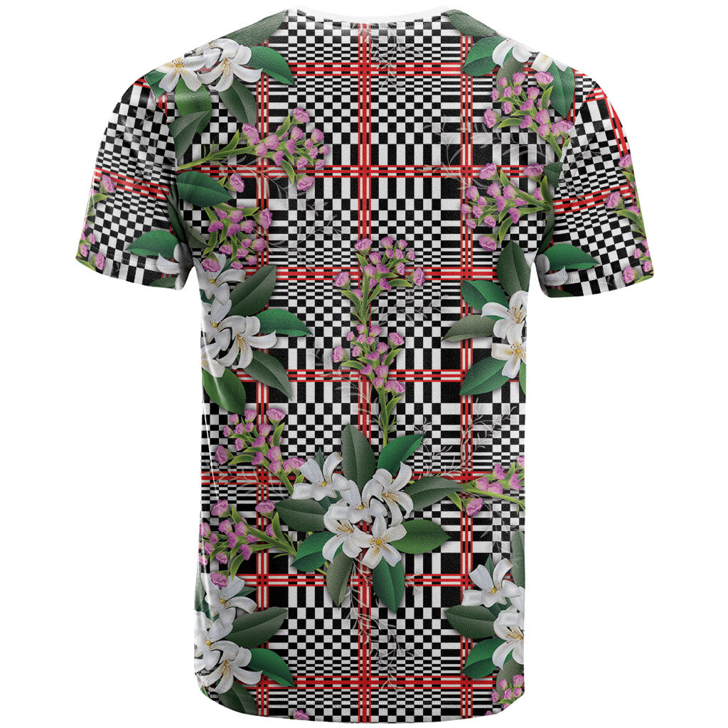 Red Binakol Motifs With Jasminum Sambac T Shirt Mabuhay Philippines Festival DT05 - Polynesian Pride
