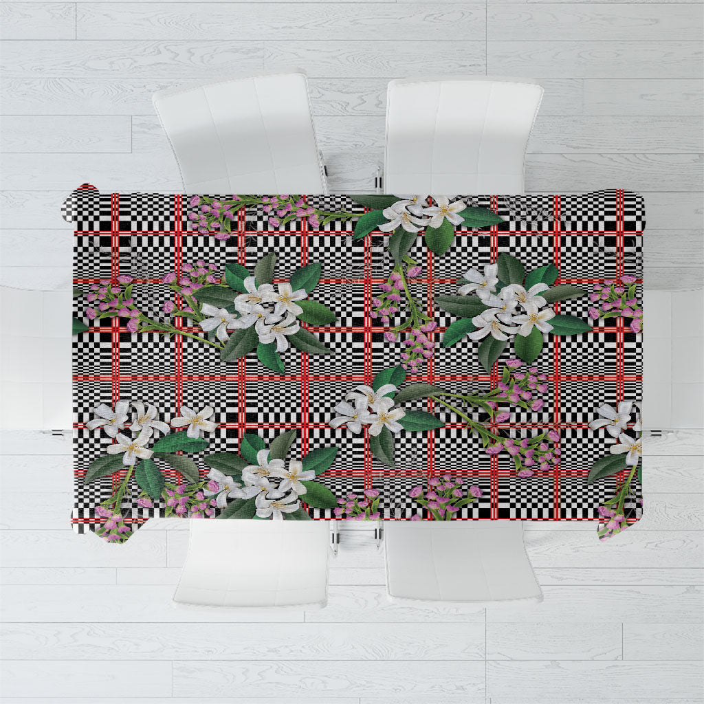 Red Binakol Motifs With Jasminum Sambac Tablecloth Mabuhay Philippines Festival DT05 Red - Polynesian Pride