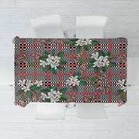 Red Binakol Motifs With Jasminum Sambac Tablecloth Mabuhay Philippines Festival DT05 Red - Polynesian Pride