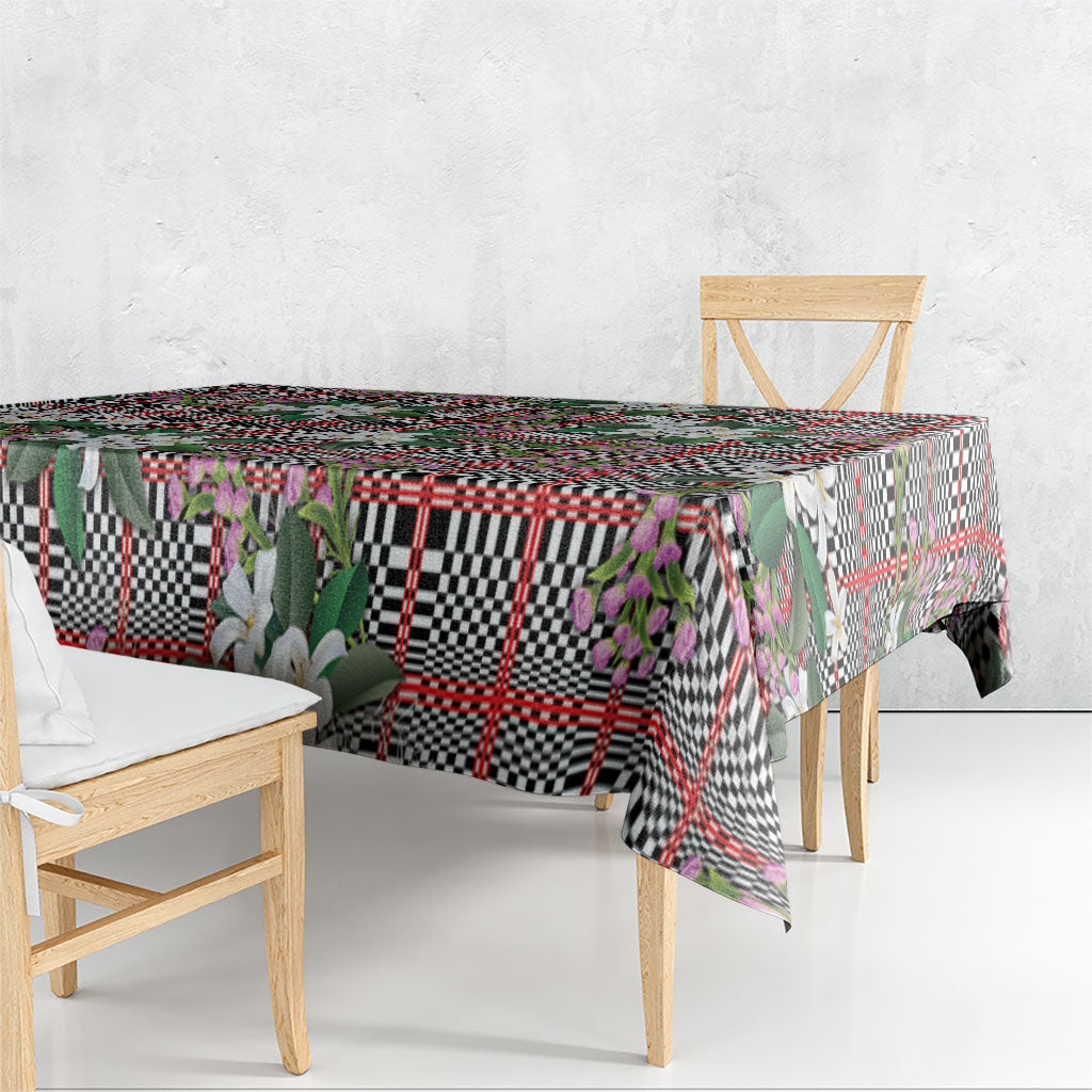 Red Binakol Motifs With Jasminum Sambac Tablecloth Mabuhay Philippines Festival DT05 - Polynesian Pride