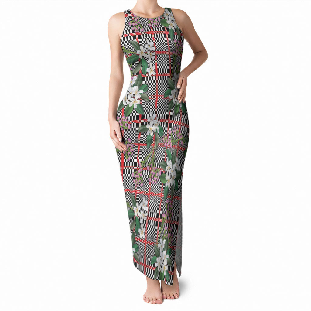 Red Binakol Motifs With Jasminum Sambac Tank Maxi Dress Mabuhay Philippines Festival DT05 Women Red - Polynesian Pride