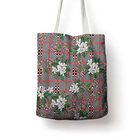 Red Binakol Motifs With Jasminum Sambac Tote Bag Mabuhay Philippines Festival DT05 - Polynesian Pride