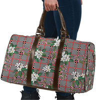 Red Binakol Motifs With Jasminum Sambac Travel Bag Mabuhay Philippines Festival DT05 - Polynesian Pride