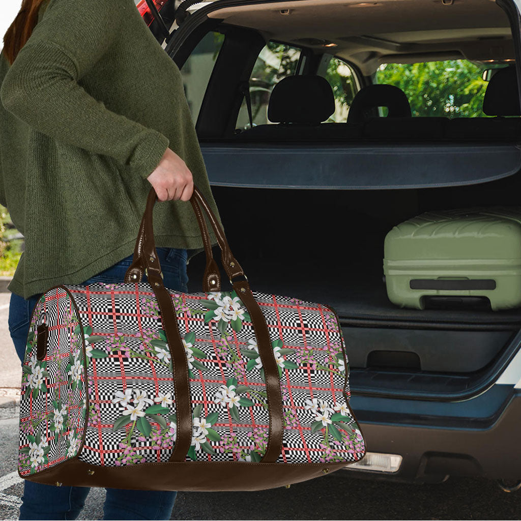 Red Binakol Motifs With Jasminum Sambac Travel Bag Mabuhay Philippines Festival DT05 - Polynesian Pride