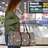 Red Binakol Motifs With Jasminum Sambac Travel Bag Mabuhay Philippines Festival DT05 - Polynesian Pride