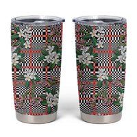 Red Binakol Motifs With Jasminum Sambac Tumbler Cup Mabuhay Philippines Festival DT05 Red - Polynesian Pride