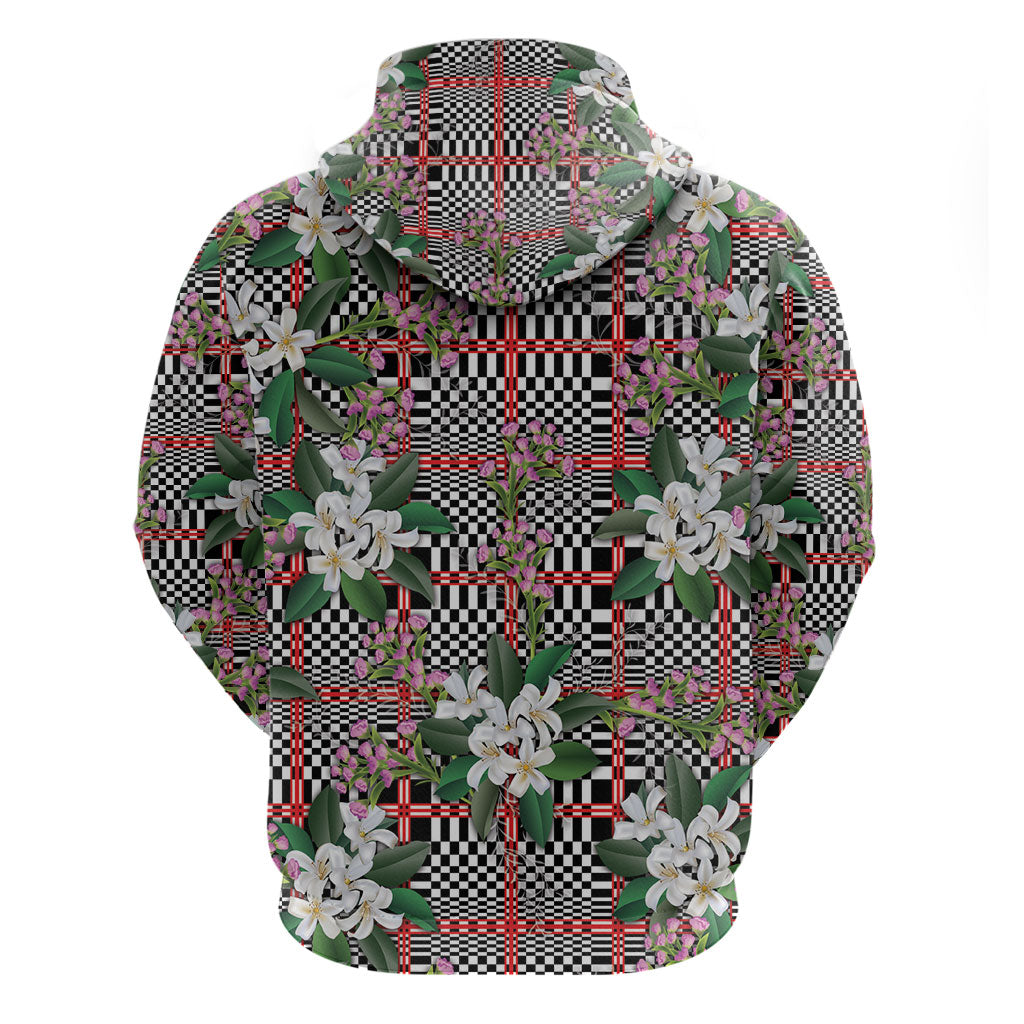 Red Binakol Motifs With Jasminum Sambac Zip Hoodie Mabuhay Philippines Festival DT05 - Polynesian Pride
