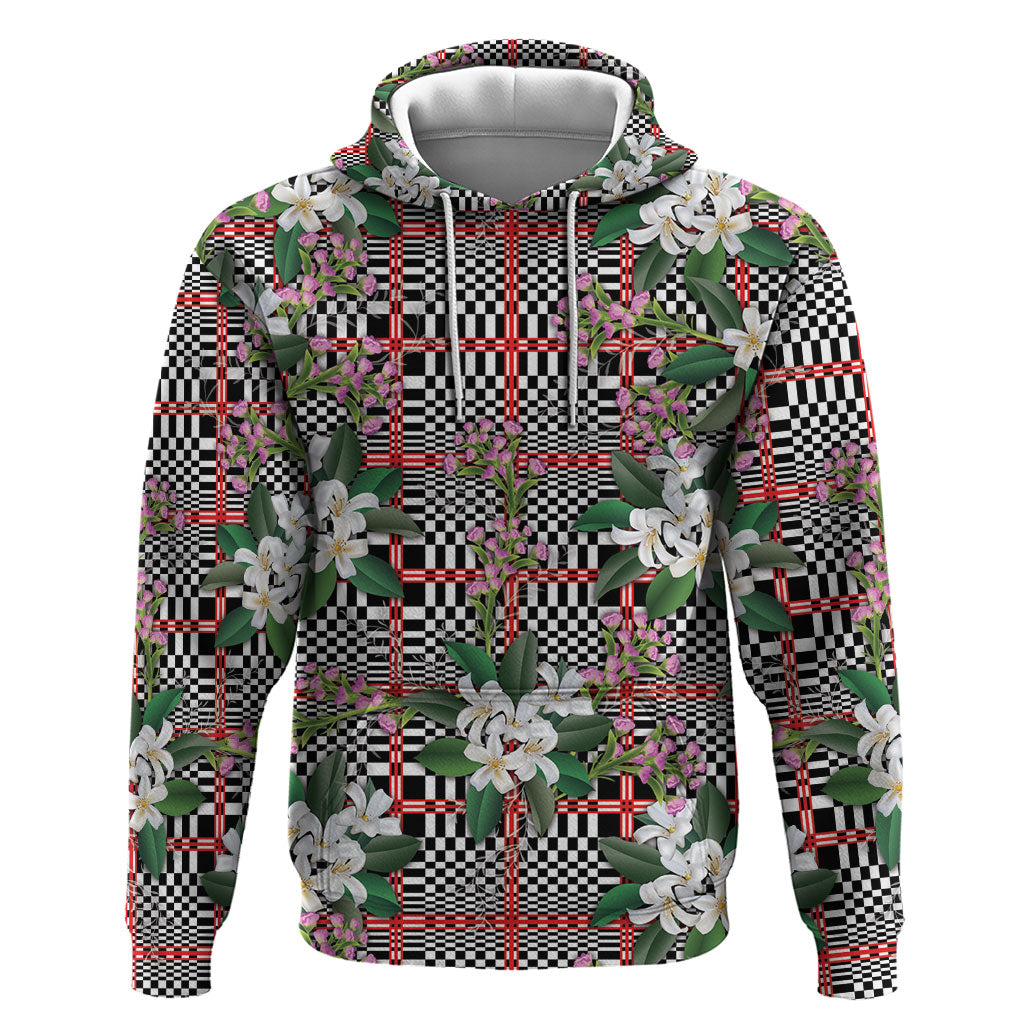 Red Binakol Motifs With Jasminum Sambac Zip Hoodie Mabuhay Philippines Festival DT05 Pullover Hoodie Red - Polynesian Pride