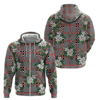 Red Binakol Motifs With Jasminum Sambac Zip Hoodie Mabuhay Philippines Festival DT05 - Polynesian Pride