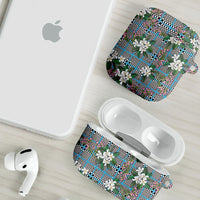 Blue Binakol Motifs With Jasminum Sambac AirPods Case Mabuhay Philippines Festival DT05 - Polynesian Pride