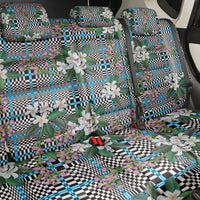 Blue Binakol Motifs With Jasminum Sambac Back Car Seat Cover Mabuhay Philippines Festival DT05 - Polynesian Pride