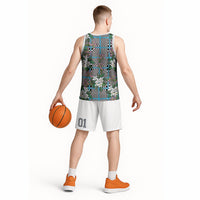 Blue Binakol Motifs With Jasminum Sambac Basketball Jersey Mabuhay Philippines Festival DT05 - Polynesian Pride
