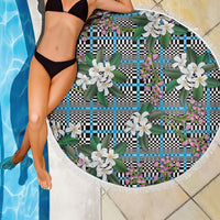 Blue Binakol Motifs With Jasminum Sambac Beach Blanket Mabuhay Philippines Festival DT05 - Polynesian Pride