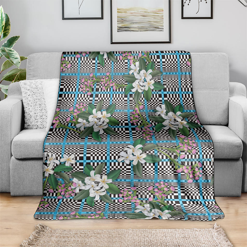 Blue Binakol Motifs With Jasminum Sambac Blanket Mabuhay Philippines Festival DT05 - Polynesian Pride