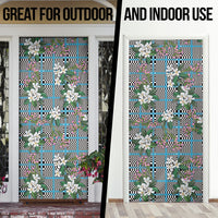 Blue Binakol Motifs With Jasminum Sambac Door Cover Mabuhay Philippines Festival DT05 - Polynesian Pride